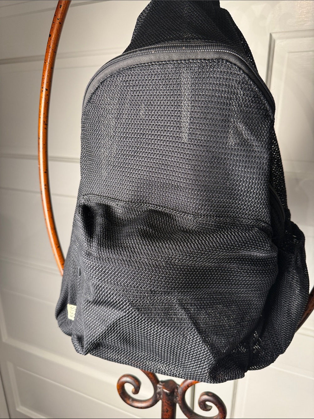 BÉIS Packable Mesh Backpack Black Lightweight Travel Beach Bag